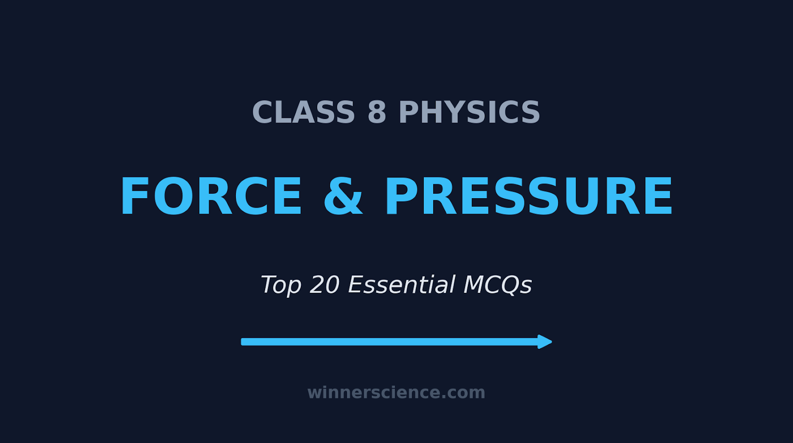 Class 8 Physics Force and Pressure MCQs
